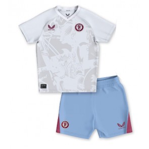 Aston Villa Gostujuci Dres za Dječji 2023-24 Kratak Rukavima (+ kratke hlače)